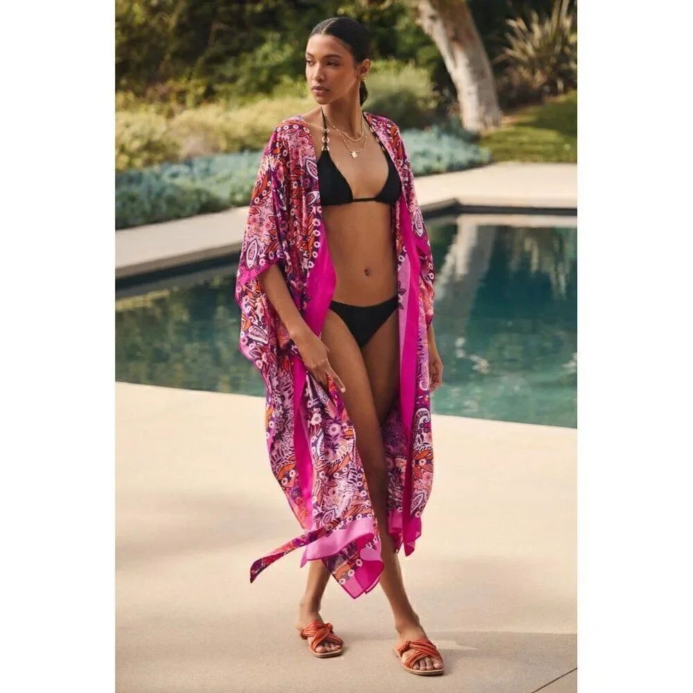NWT ANTHROPOLOGIE Sz XS/S THE MOSELLE ROBE KIMONO